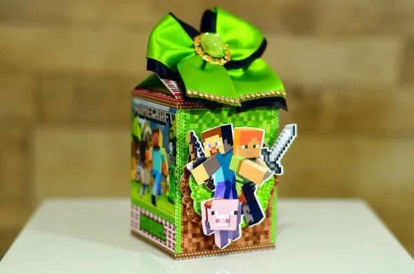 Arquivo para caixinhas e personalizados Minecraft nos formatos Studio e PDF, pronto para imprimir e recortar na Silhouette ou tesoura.