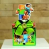 Molde de lembrancinha temática Minecraft nos formatos Studio e PDF para impressão em alta resolução e decoração de festas gamers.