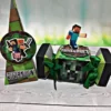 Arquivo de corte digital tema Minecraft para festa de aniversário no formato Studio para máquinas Silhouette, ideal para decoração e personalizados infantis.