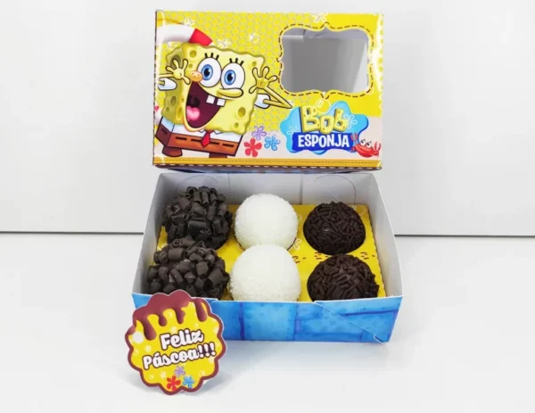 Molde de Páscoa temático Bob Esponja nos formatos Studio, PNG e PDF para impressão em alta resolução e decoração de festas.
