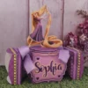 Molde de topo de bolo tema Enrolados para Silhouette Studio com impressão em alta resolução e decoração de festas de aniversário de princesas.