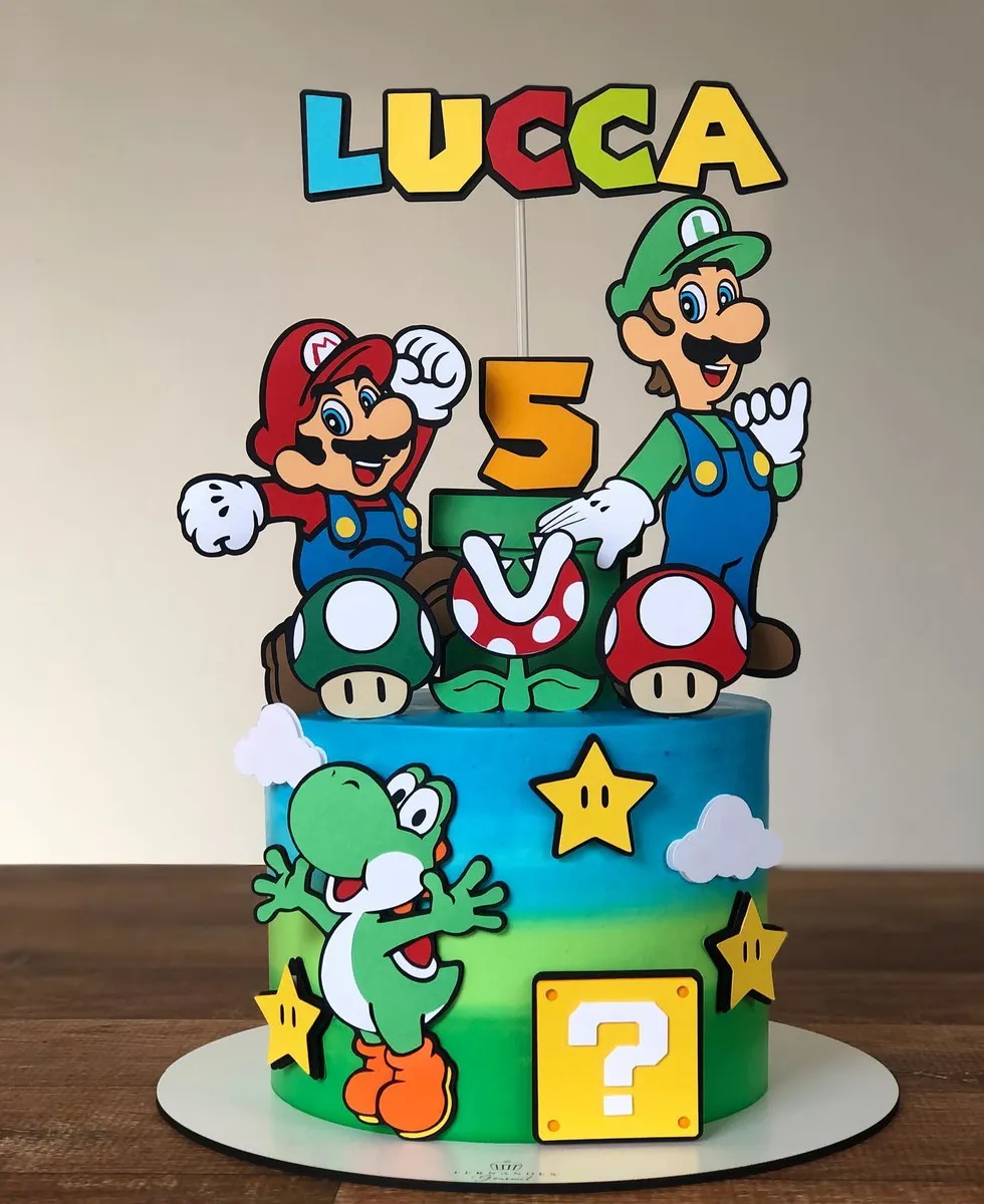 Topo de Bolo Mario Bros Para Imprimir Studio