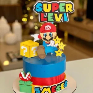 Arquivo digital tema Super Mario Bros no formato Studio para topo de bolo e toppers de festa para imprimir e recortar na Silhouette.