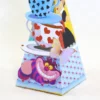 Arquivo para topo de bolo e itens de papelaria tema Alice no País das Maravilhas nos formatos Studio e PDF, pronto para imprimir e recortar na Silhouette.