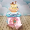 Personalizados de festa Arca de Noé Menina em arquivo digital Studio, PNG e PDF.