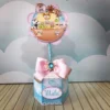 Topper de bolo tema Arca de Noé Menina em arquivo digital pronto para imprimir e cortar.