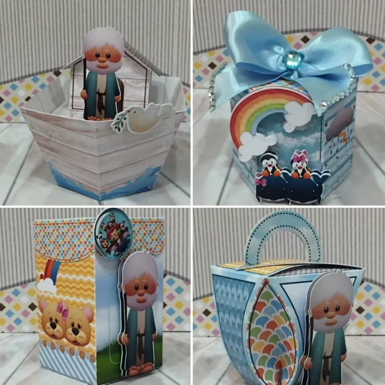 Kit de arquivos digitais para personalizados de aniversário tema Arca de Noé no Studio.