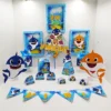 Arquivo digital para personalizados de aniversário infantil no tema Baby Shark em formatos Studio, PNG e PDF.