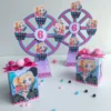 Arquivo digital de corte para decoração de aniversário infantil no tema Arlequina em formato Studio.