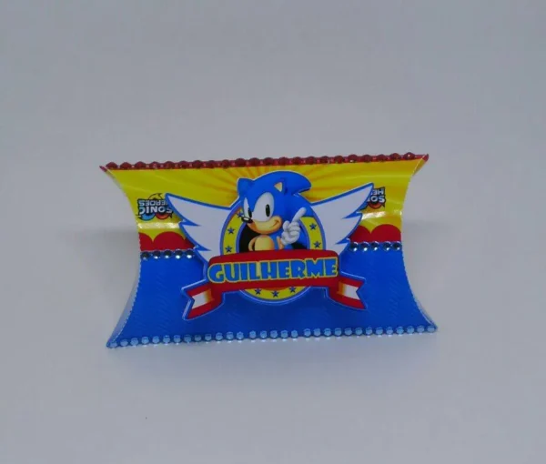 Topper de bolo e elementos de decoração tema Sonic em arquivo digital pronto para imprimir e recortar.