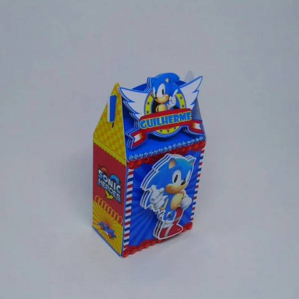 Arquivo digital de corte para aniversário no tema Sonic em formatos Studio e PDF.