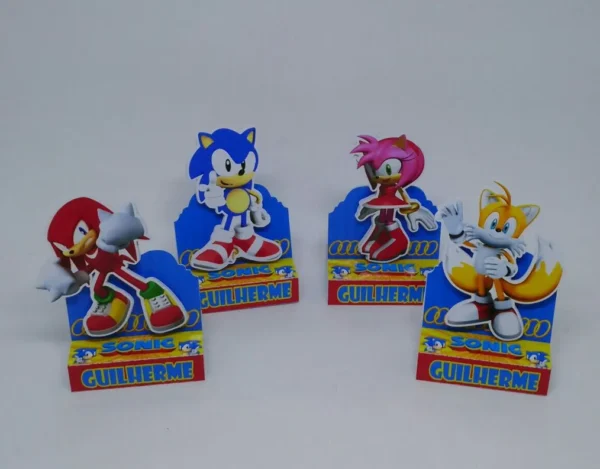 Kit de arquivos digitais para personalizados de aniversário tema Sonic com corte digital e manual.
