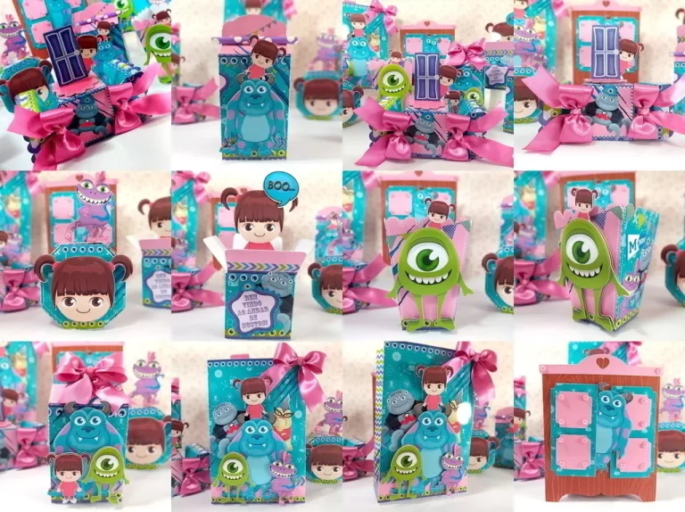 Aniversario Monstros SA Menina Studio Png e Pdf