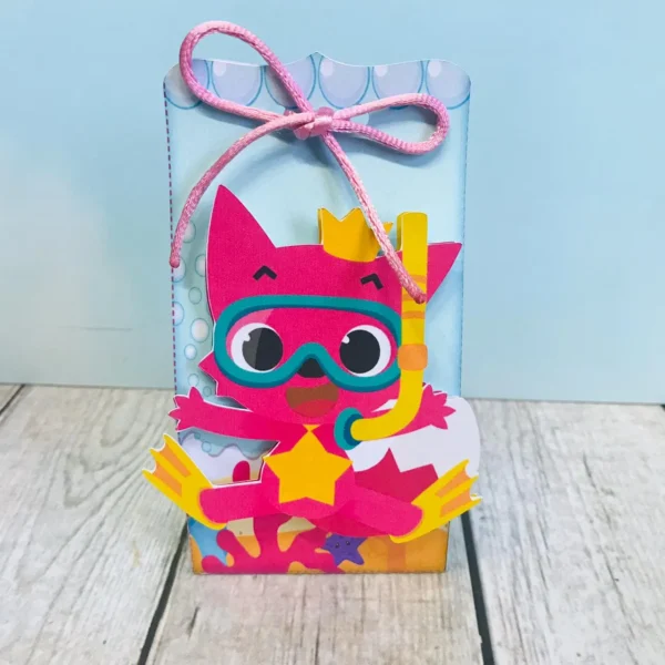 Arquivo de corte para decoração de aniversário simples no tema Baby Shark em Studio e PDF.
