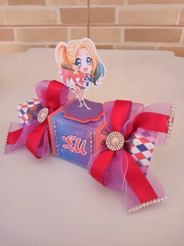 Kit de arquivos digitais para personalizados de aniversário tema Arlequina compatível com Silhouette Studio.