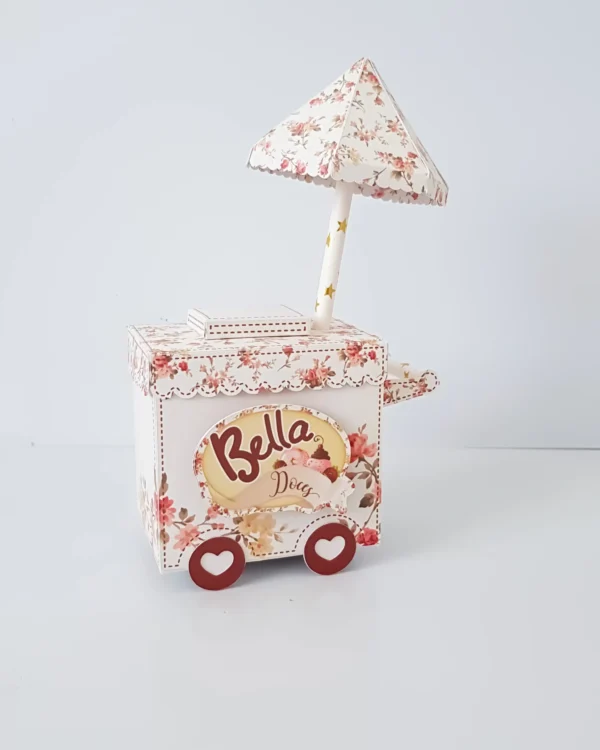 Elementos de decoração tema de aniversário confeitaria em formatos digitais Studio, PNG e PDF.