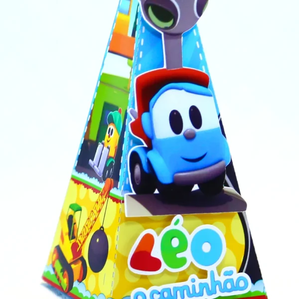 Topper de bolo tema Leo o Caminhão em arquivo digital pronto para imprimir e cortar.
