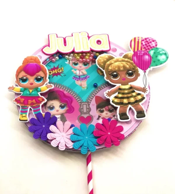 Personalizados de aniversário tema da Lol Surprise em arquivo digital Studio e PDF.
