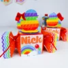 Arquivo de corte para decoração de festa de aniversário no tema Pop It em Studio e PDF.