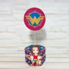 Arquivo de corte para personalizados de aniversário tema Mulher Maravilha no Studio.
