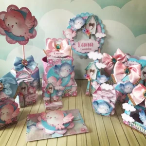 Arquivo digital para aniversário no tema Jardim Encantado em formatos Studio, PNG e PDF.