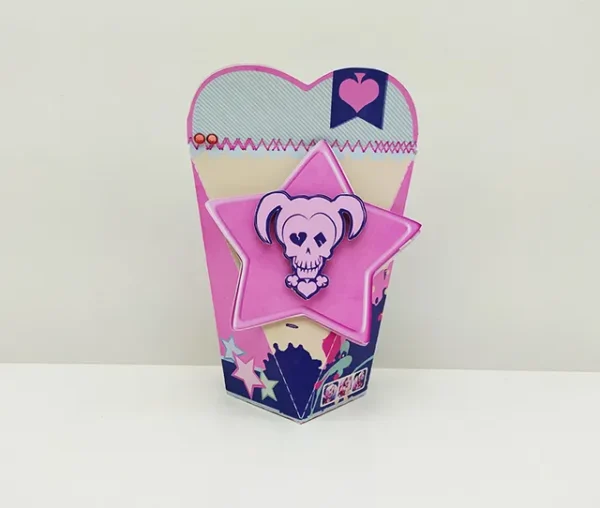 Kit de arquivos digitais para personalizados de aniversário tema Arlequina com corte digital e manual.
