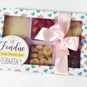 Kit de arquivos digitais para personalizados de caixa fondue com corte digital e manual.
