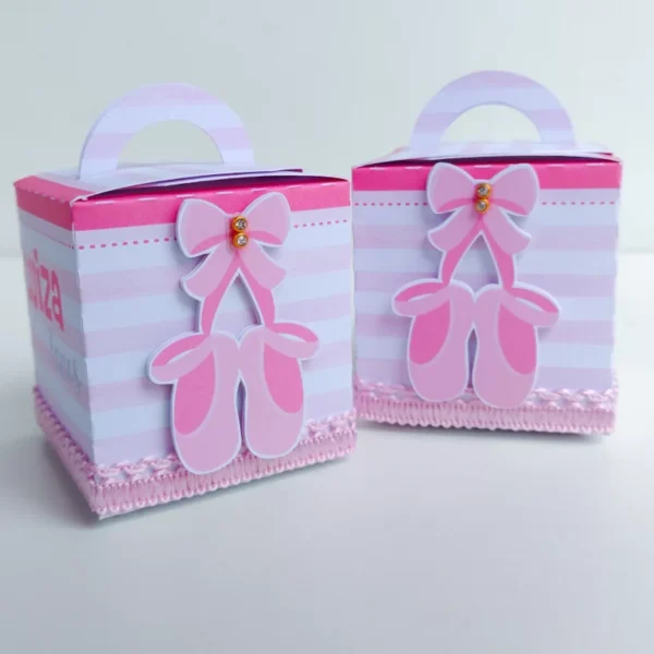 Arquivo de corte Silhouette Studio para caixinha pirâmide tema Bailarina.