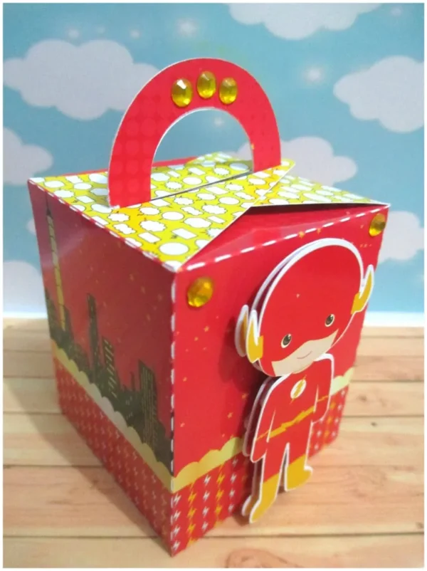 Topper de bolo tema Flash em arquivo digital pronto para cortar no Studio.