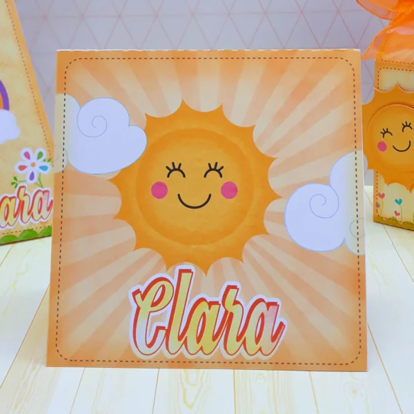 Arquivo de corte para festa infantil no tema Sunshine em Studio.