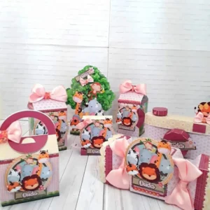 Arquivo de corte para festa no tema Safari Menina em formato Silhouette Studio.