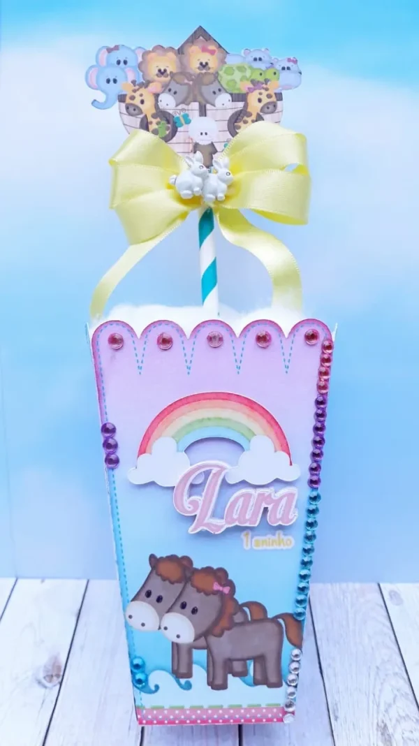 Arquivo de corte para festa infantil no tema Arca de Noé em Studio.