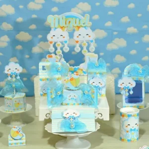 Arquivo de corte Silhouette no tema Chuva de Amor em formato Studio para topo de bolo.