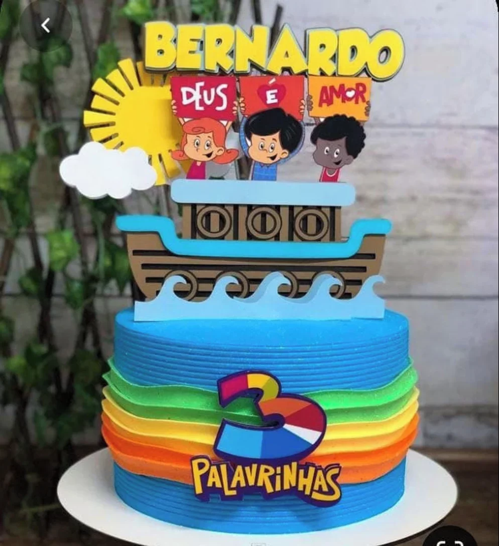 Arquivo Topo de Bolo 3 Palavrinhas Studio