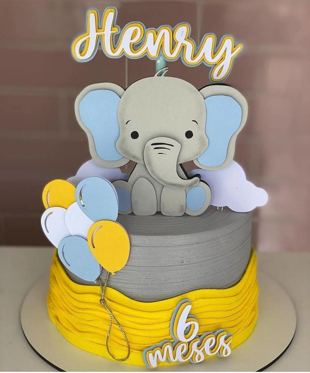 Arquivo Topo de Bolo Elefante Studio