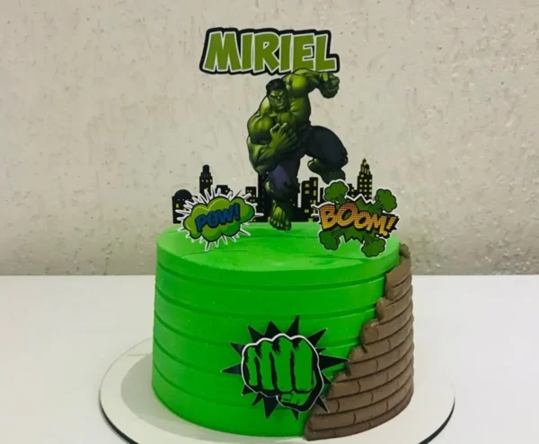 Arquivo de corte para topo de bolo no tema Hulk em formato Silhouette Studio.