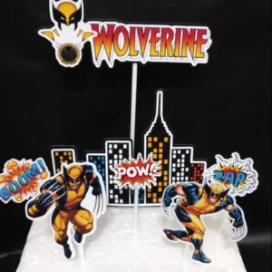 Arquivo de corte para topo de bolo no tema Wolverine em formato Silhouette Studio.