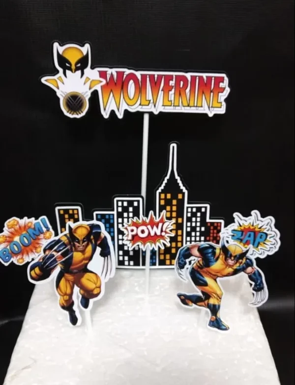 Arquivo de corte para topo de bolo no tema Wolverine em formato Silhouette Studio.