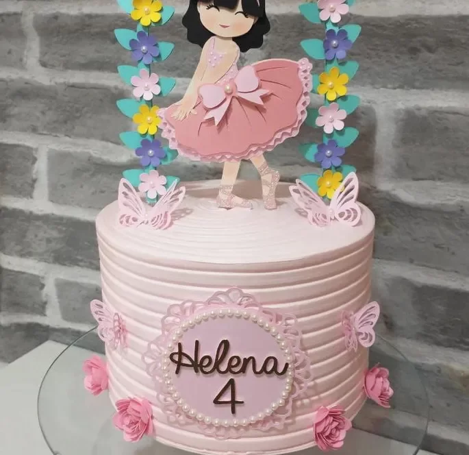 Arquivo Topper de Bolo Bailarina Studio