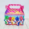 Kit de arquivos digitais para personalizados de aniversário tema Baby Shark com corte digital e manual.