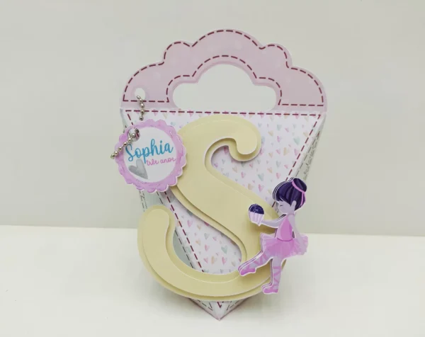 Arquivo de corte para topper de bolo tema Bailarina pronto para imprimir e recortar.