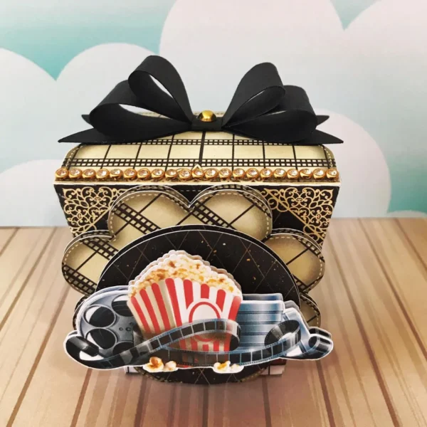 Arquivo digital tema cinema para itens de decoração de festa e personalizados em Studio e PDF.