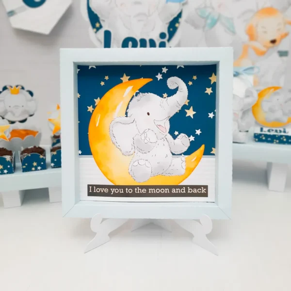 Arquivo de corte para festa infantil no tema Elefantinho em Studio e PDF.