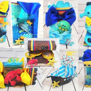 Arquivo de corte digital para festa e decoração no tema fundo do mar em Studio e PDF.