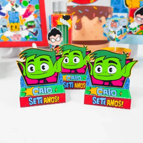 Personalizados para festa tema Jovens Titãs em arquivo digital de corte de alta resolução.