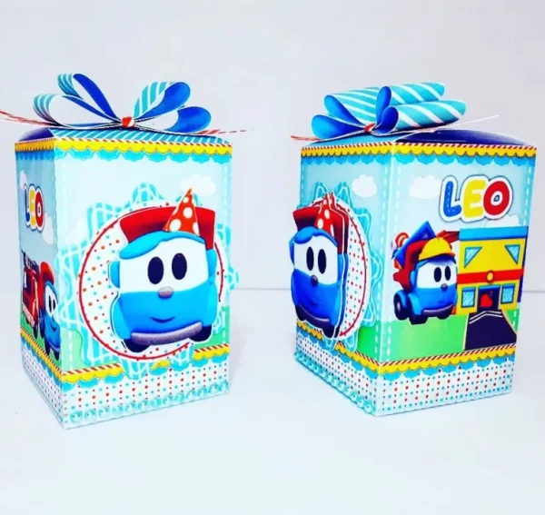 Personalizados de festa Leo o Caminhão em arquivo de corte digital Studio e PDF.