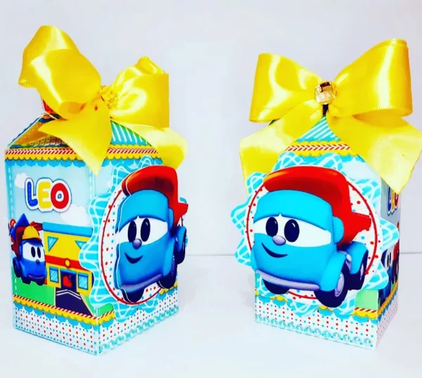 Arquivo de corte para festa infantil no tema Leo o Caminhão em Studio e PDF.