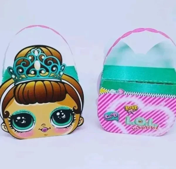 Kit de arquivos digitais para bolsinhas de aniversário tema Lol Surprise.