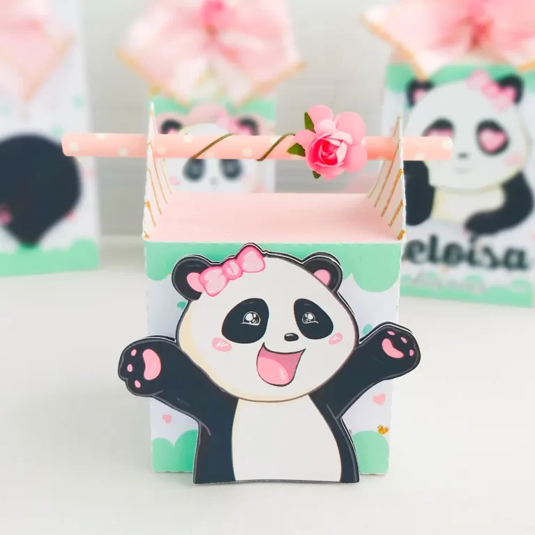 Personalizados de festa Panda em arquivo de corte digital Studio e PDF.