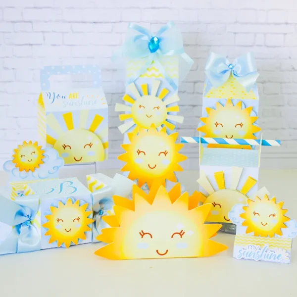 Kit de arquivos digitais para personalizados de aniversário tema Sunshine.